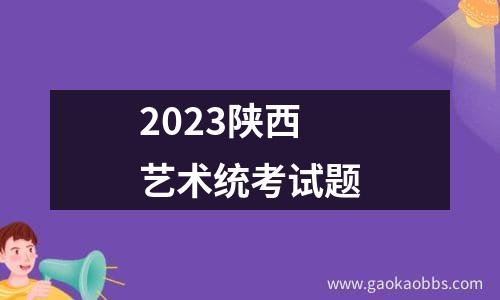 2023陕西艺术统考试题