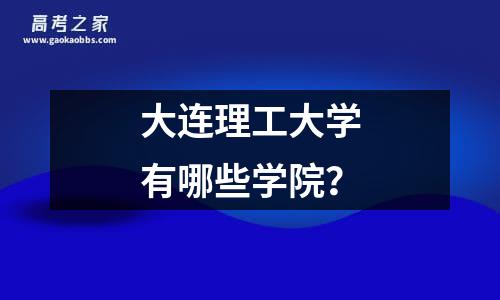 大连理工大学有哪些学院？