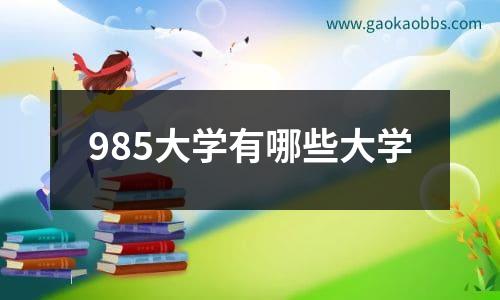 985大学有哪些大学