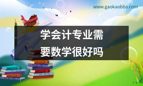 学会计专业需要数学很好吗