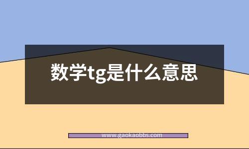 数学tg是什么意思