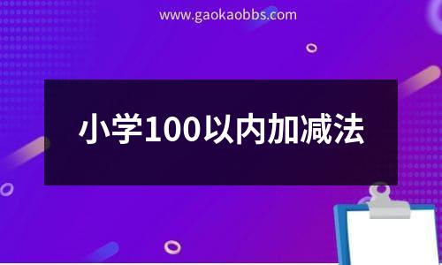 小学100以内加减法