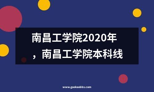 南昌工学院2020年，南昌工学院本科线