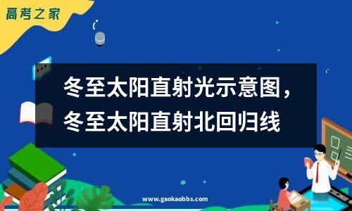 冬至太阳直射光示意图，冬至太阳直射北回归线