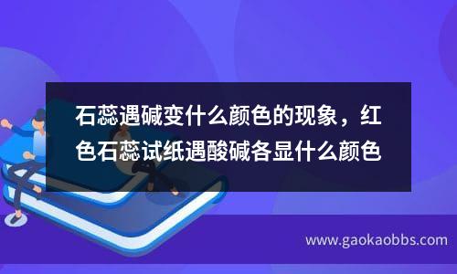 石蕊遇碱变什么颜色的现象，红色石蕊试纸遇酸碱各显什么颜色