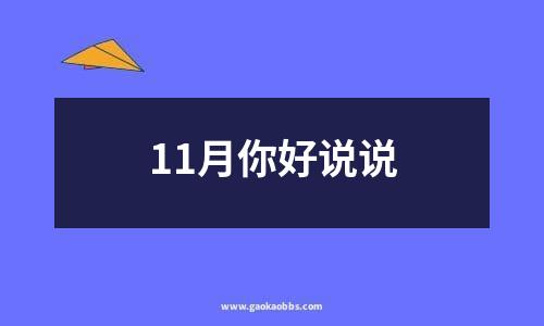 11月你好说说