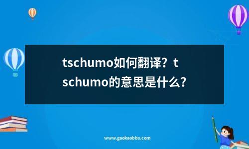 tschumo如何翻译？tschumo的意思是什么？