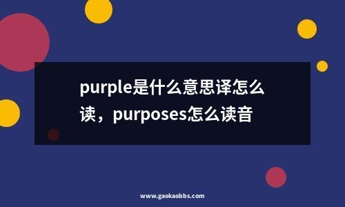 purple是什么意思译怎么读，purposes怎么读音