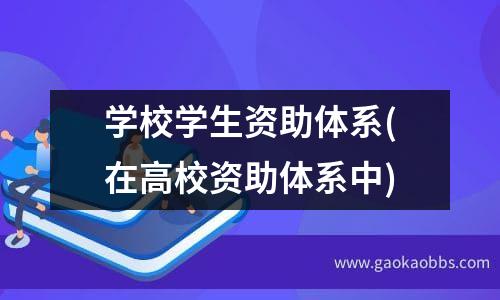 学校学生资助体系(在高校资助体系中)