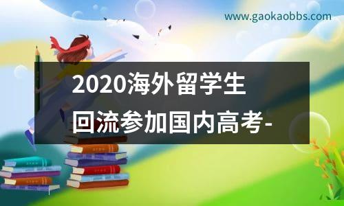 2020海外留学生回流参加国内高考-